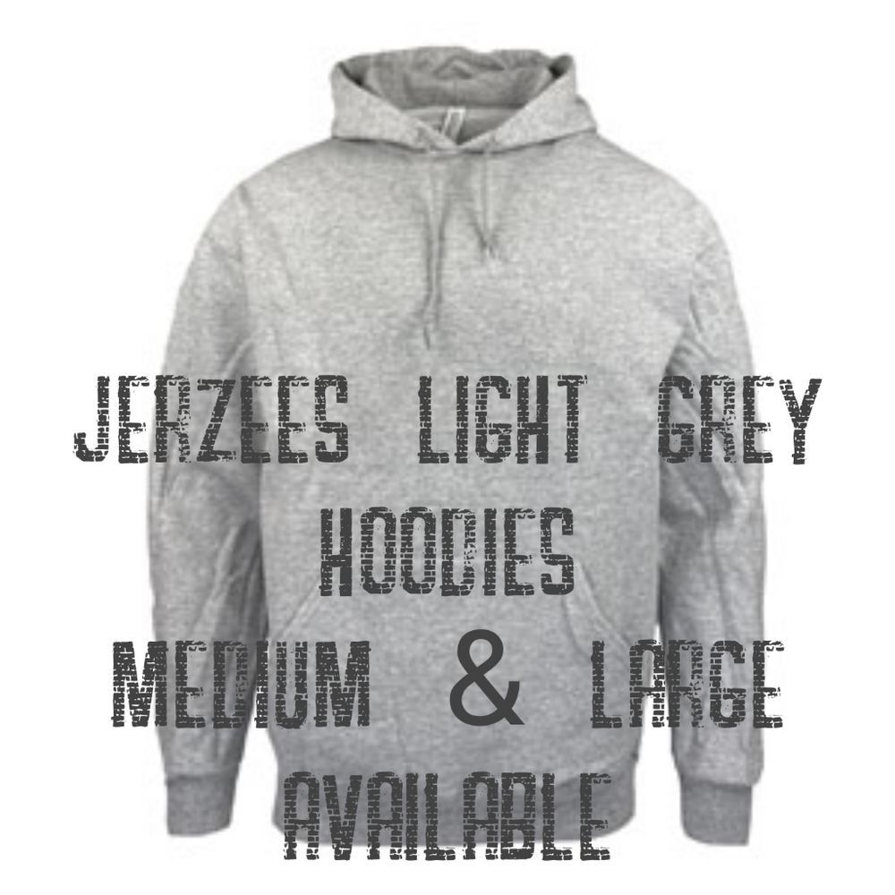 Jerzees Heather Grey Custom made Hoodie